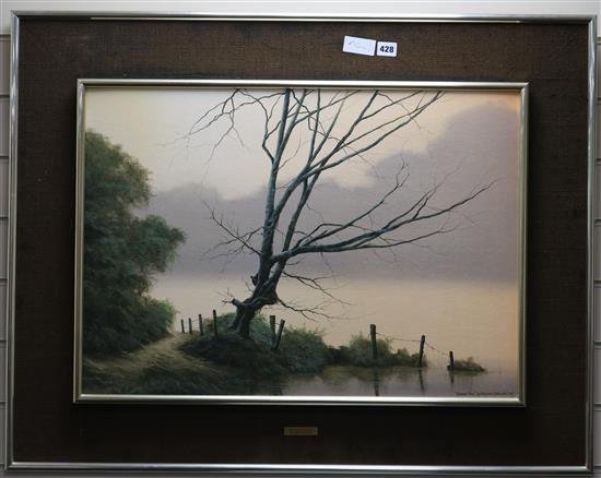 Michael John Hill, oil on canvas board Silent Tree, signed and dated 83, 49 x 69cm